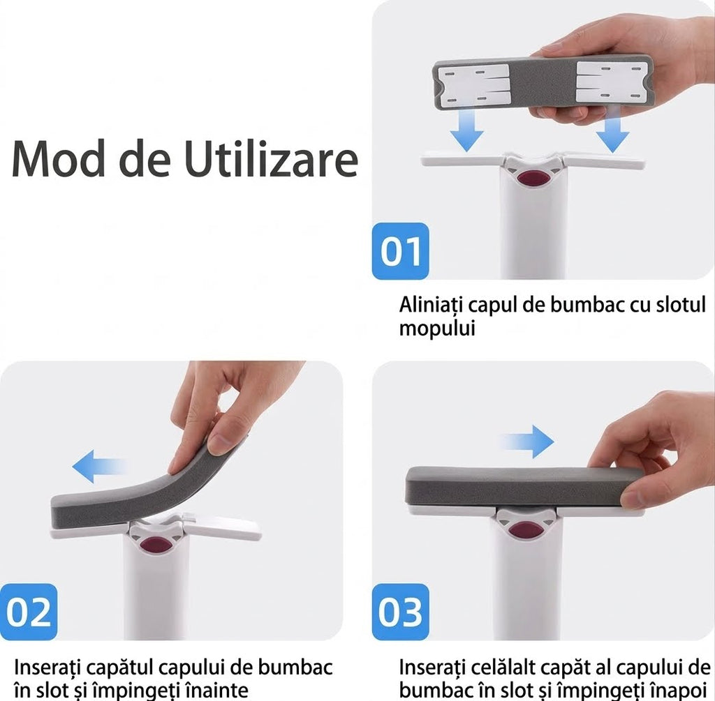 Mini Mop Pentru Curățarea Geamurilor și Parbrizelor
